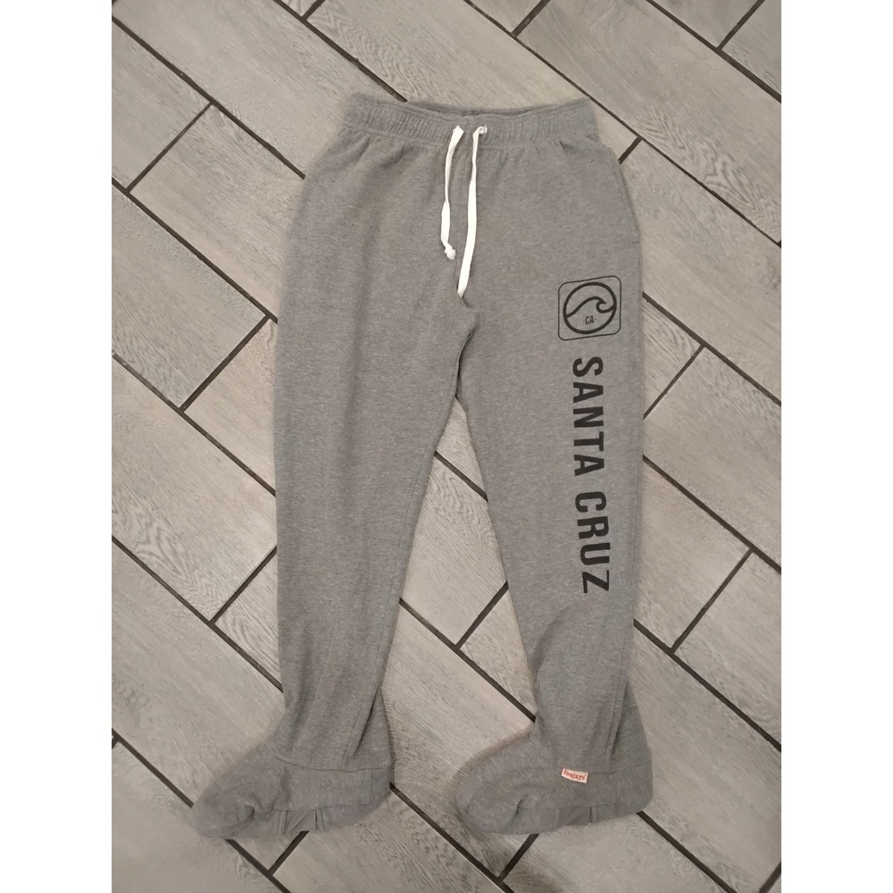 Feejays Santa Cruz CA Graphic Footed Sweatpants Gray Medium KOD-890